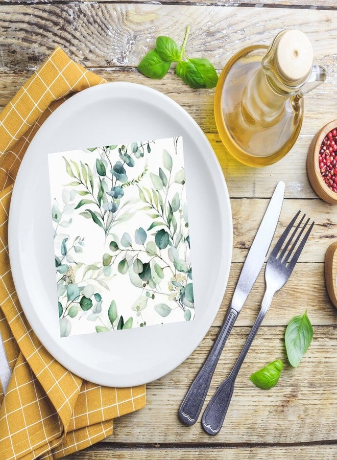 Ysqool 20Pcs Sage Green Napkins, 6.5 * 6.5 Inch Eucalyptus Beverage Napkins,Disposable Paper Cocktail Dinner Napkin for Sage Greenery Baby Shower Wedding Birthday Party Decorations Supplies Tableware - Image 4